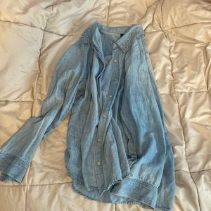 Light wash denim shirt